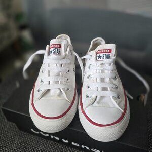 Converse youth size 12 all white sneakers